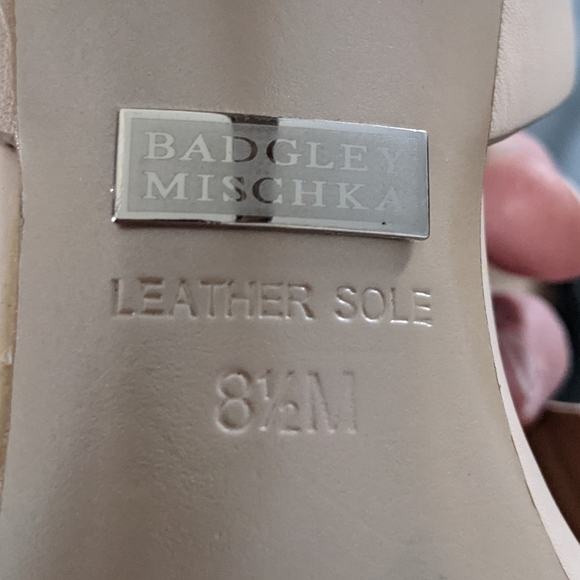 BADGLEY Mischka Strapy Multi Leather Pumps 8.5 Snakeskin - Picture 4 of 10